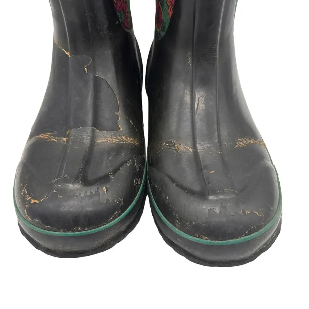 Bogs Youth Girls Sz: 5 Classic Pansies Waterproof Insulated Rubber Rain Boots
